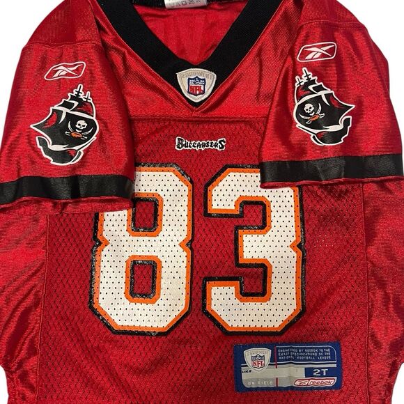 Vintage Reebok NFL Buccaneers Jurevicius #83 Jersey Toddler 2T Rare Y2K - Picture 8 of 11